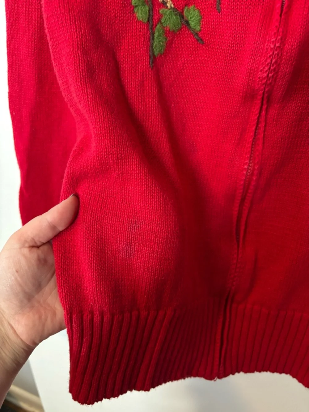 Vintage Coldwater Creek Women’s Small Red Cottagecore Coquette Feminine Sweater - Picture 6 of 7